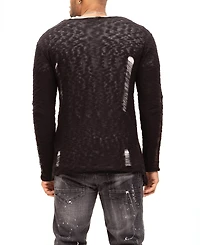 Ron Tomson Men's Modern Buckled Long Cardigan Sweater