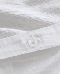 Vera Wang Solid Textured Pleats 3-Pc. Duvet Cover Set