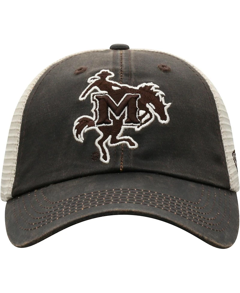 Men's Top of the World Brown McNeese State Cowboys Scat Mesh Trucker Snapback Hat