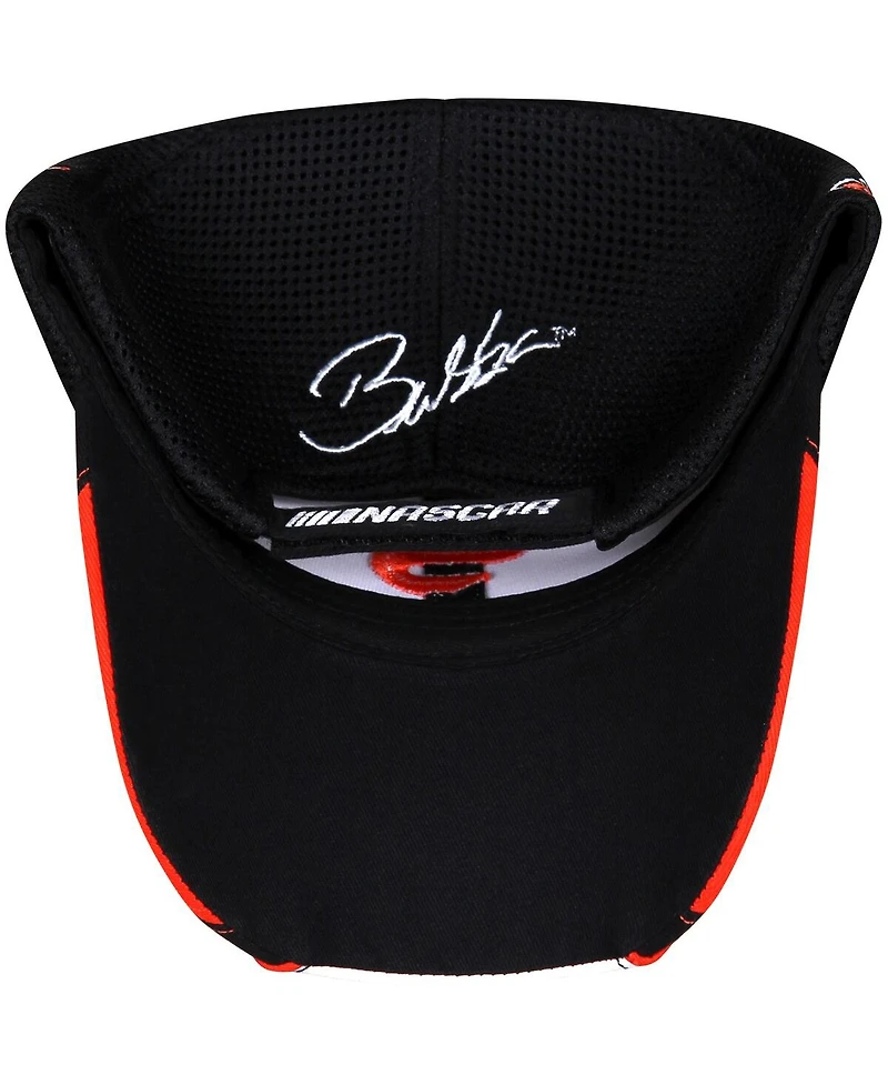 Men's Checkered Flag White, Black Bubba Wallace DoorDash Element Mesh Adjustable Hat