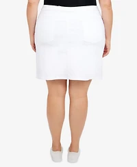 Plus Essentials Tech Stretch Pull On Skort with Elastic Wasitband