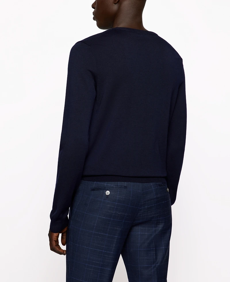 Boss by Hugo Men's Slim-Fit Merino Wool Sweater