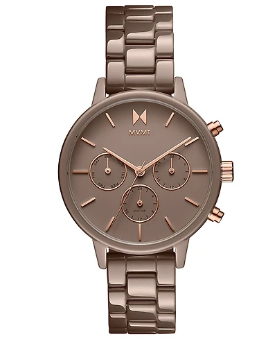 Mvmt Women's Chronograph Nova Taupe Ceramic Bracelet Watch 38mm