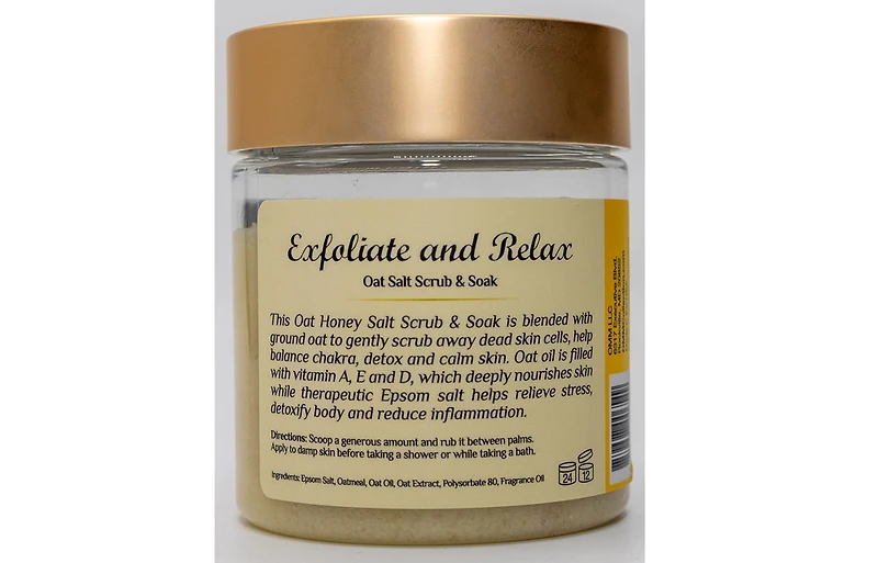 Omm Collection Oat & Honey Bath Salt & Scrub