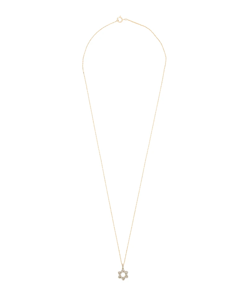 Wrapped Diamond Star of David Pendant Necklace (1/3 ct. t.w.) in 14k Gold or White Gold, Created for Macy's