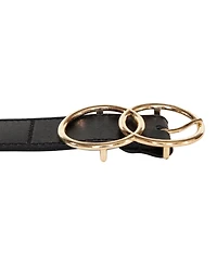 Lucky Brand Women's Double O Ring Leather Pant Belt