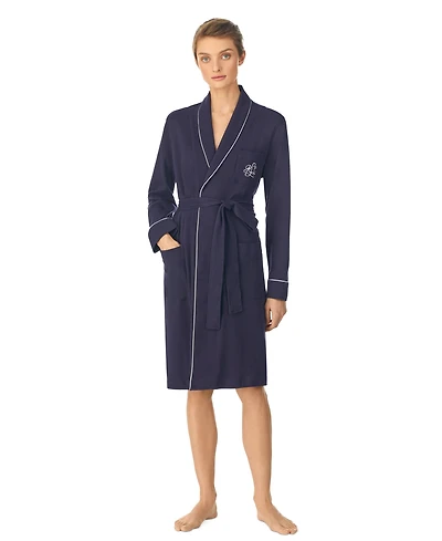 Lauren Ralph Quilted Shawl Collar Short Robe