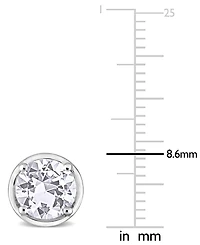 Lab-Grown White Sapphire Stud Earrings (3-1/4 ct. t.w.) in Sterling Silver