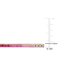 Rainbow Cubic Zirconia Bracelet in Yellow-Plated Sterling Silver