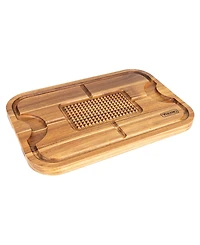 Viking Oversized Acacia Carving Board with 3 Piece Carving Set