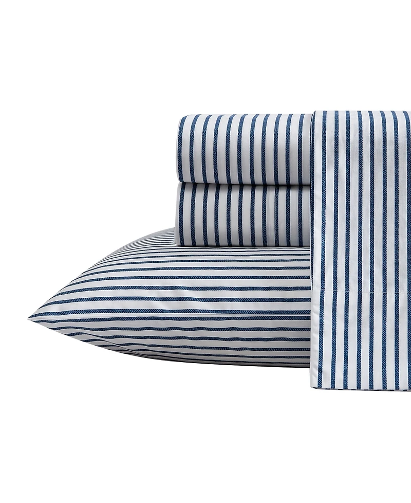 Nautica Harmead Cotton Percale -Piece Sheet Set