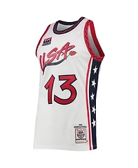 Men's Mitchell & Ness Shaquille O'Neal White Usa Basketball 1996 Hardwood Classics Authentic Jersey