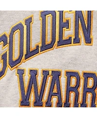 Men's Mitchell & Ness Baron Davis Heather Gray Golden State Warriors Big and Tall Name Number Pullover Hoodie