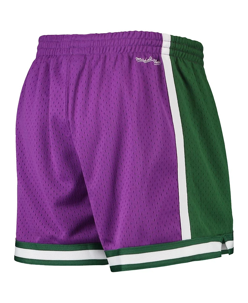 Women's Mitchell & Ness Purple Milwaukee Bucks Jump Shot Shorts