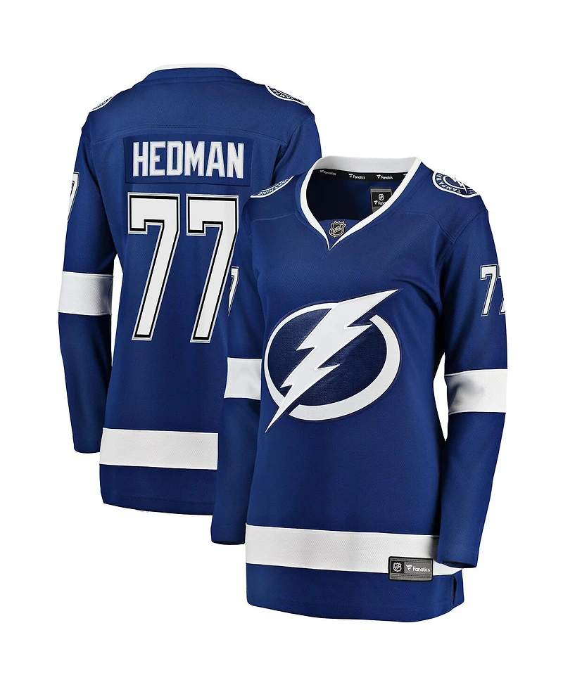 Women's Fanatics Victor Hedman Blue Tampa Bay Lightning Premier Breakaway Player Jersey