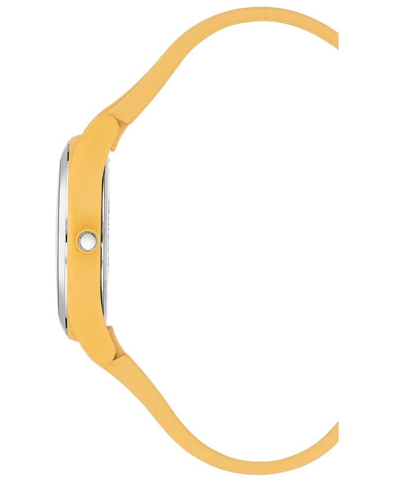 Anne Klein Women's Yellow Solar Ocean Work Plastic Metal Watch, 38.5mm