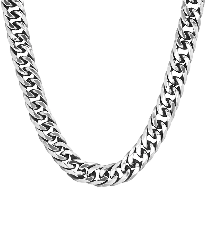 Steeltime Men's Stainless Steel Cuban Link Chain Necklaces