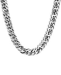 Steeltime Men's Stainless Steel Cuban Link Chain Necklaces