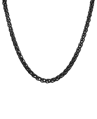 Steeltime Men's Ion Plating Stainless Steel Wheat Chain Necklace