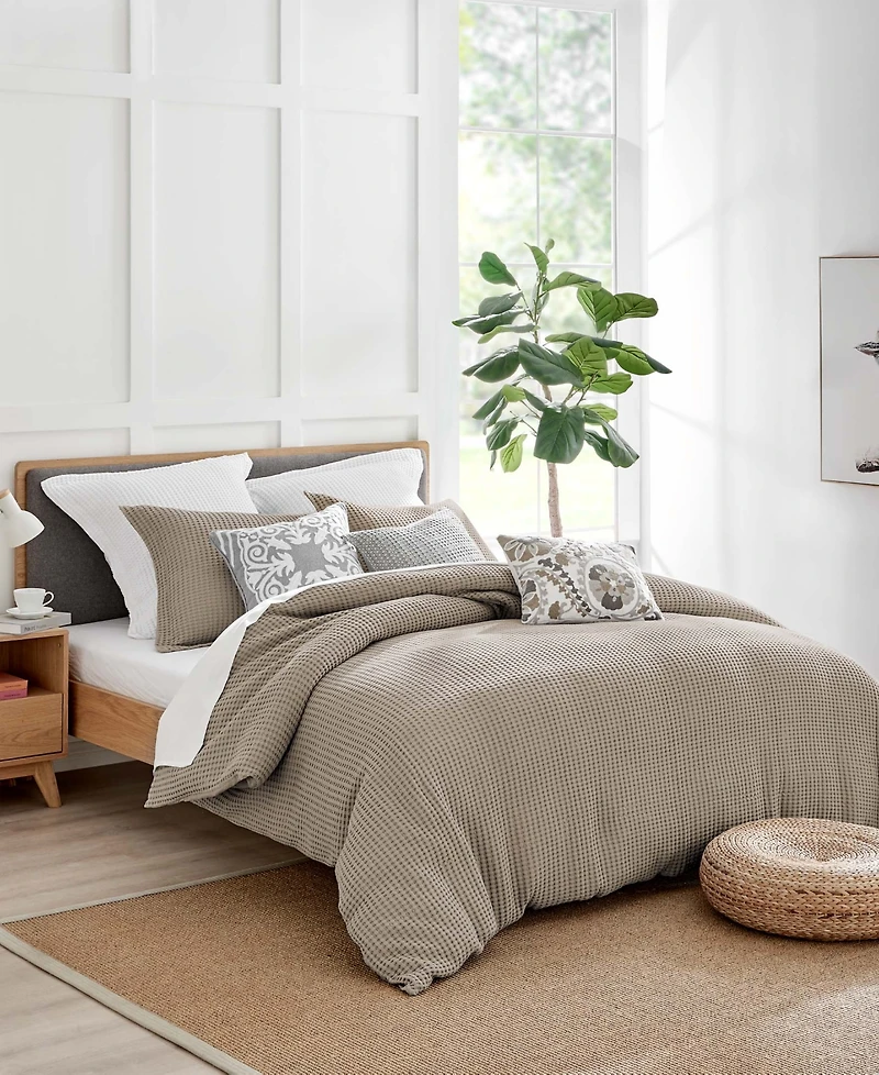 Levtex Mills Waffle Classic 3-Pc. Duvet Cover Set, Full/Queen