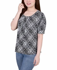 Women's Missy Short Sleeve Balloon Top