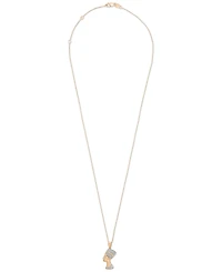 Wrapped Diamond Nefertiti 20" Pendant Necklace (1/10 ct. t.w.) in 14k Gold-Plated Sterling Silver, Created for Macy's