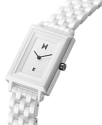 Mvmt Women's Signature Square White Ceramic Bracelet Watch 26mm