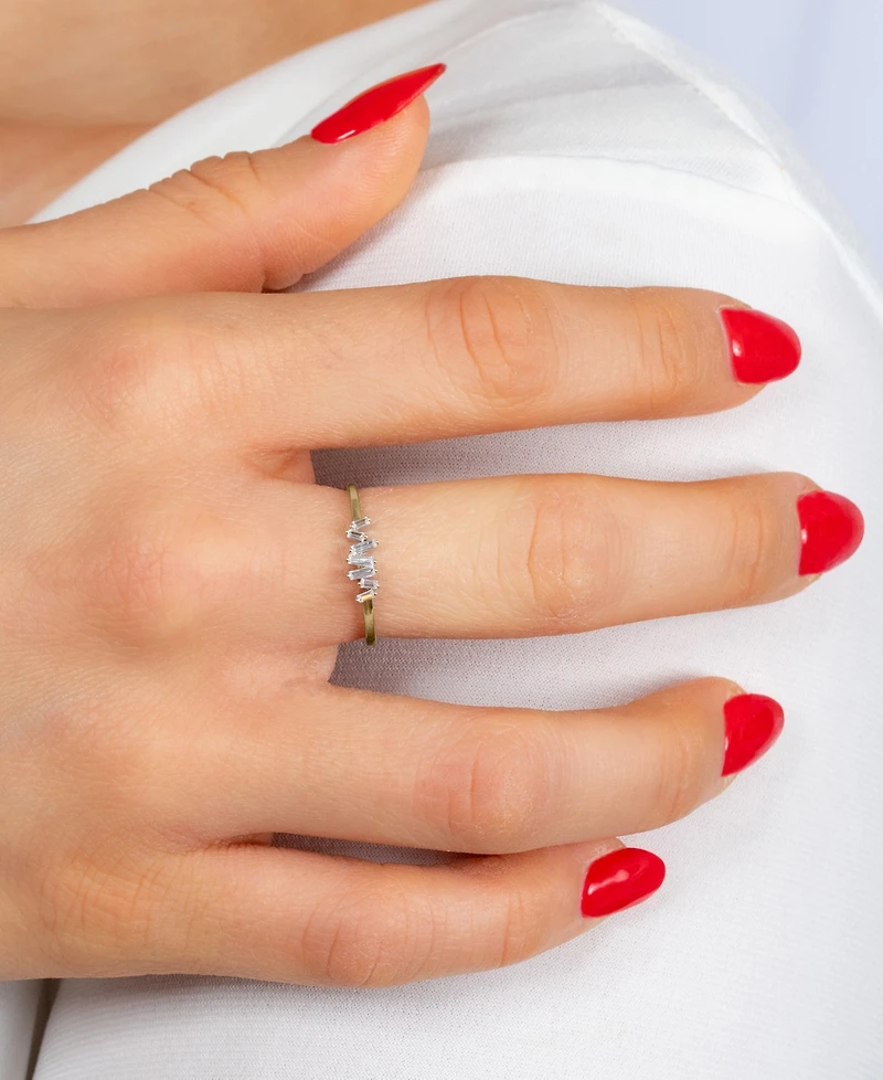 Giani Bernini Cubic Zirconia Baguette Cluster Ring, Created for Macy's