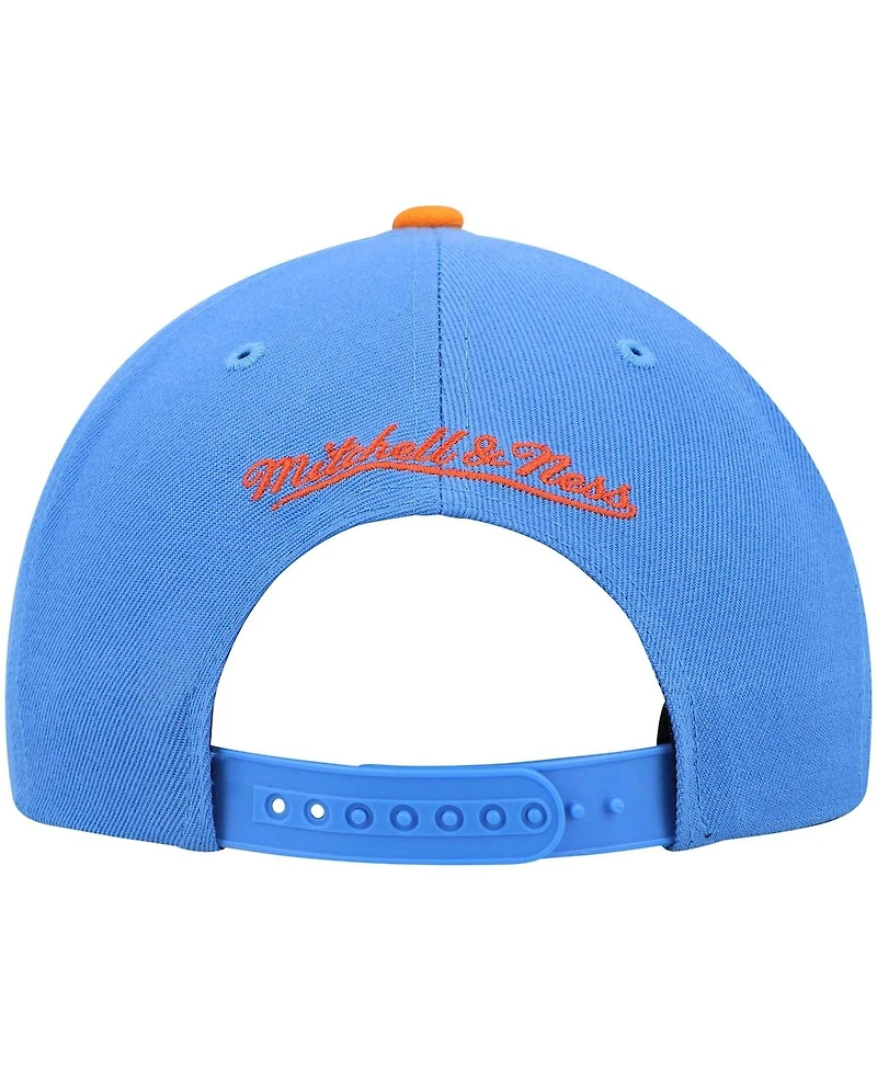 Men's Mitchell & Ness Blue and Orange Cleveland Cavaliers Hardwood Classics Team Two-Tone 2.0 Snapback Hat