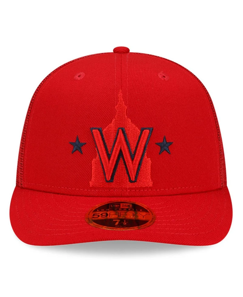 Men's New Era Red Washington Nationals 2022 Batting Practice Low Profile 59FIFTY Fitted Hat