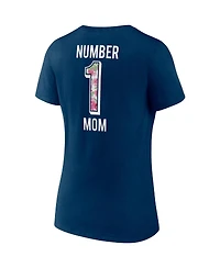 Women's Fanatics Navy Chicago Bears Team Mother's Day V-Neck T-shirt