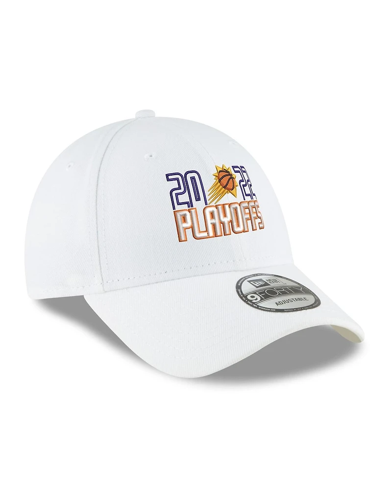 Men's New Era White Phoenix Suns 2022 Nba Playoffs Bubble Letter 9FORTY Adjustable Hat