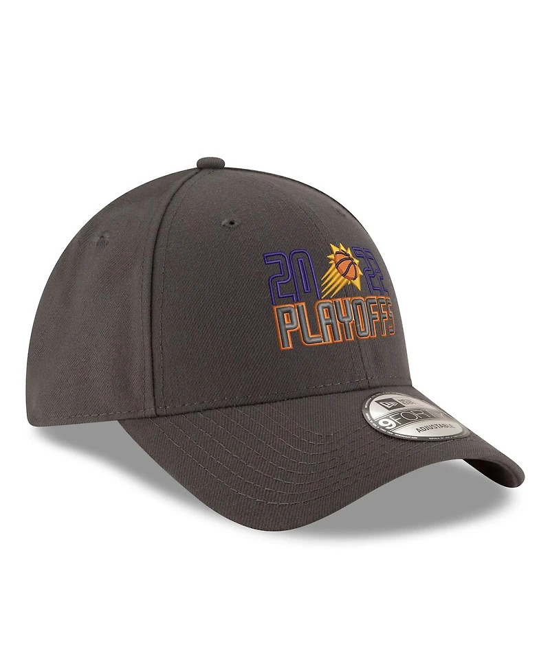 Men's New Era Gray Phoenix Suns 2022 Nba Playoffs Bubble Letter 9FORTY Adjustable Hat
