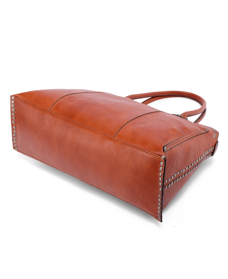 Old Trend Women's Genuine Leather Soul Stud Satchel Bag