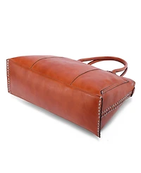 Old Trend Women's Genuine Leather Soul Stud Satchel Bag