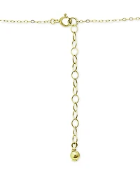 Giani Bernini Lab-Grown Ruby & Cubic Zirconia Two-Stone Pendant Necklace, 16" + 2" extender, Created for Macy's