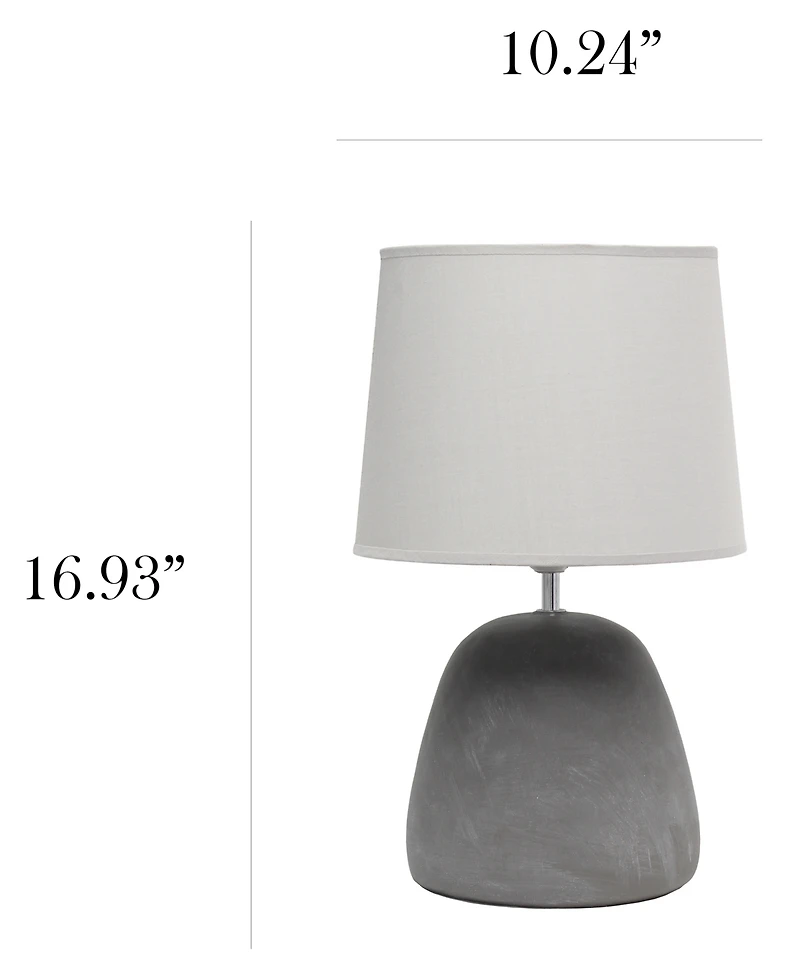 Simple Designs Round Concrete Table Lamp