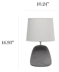 Simple Designs Round Concrete Table Lamp