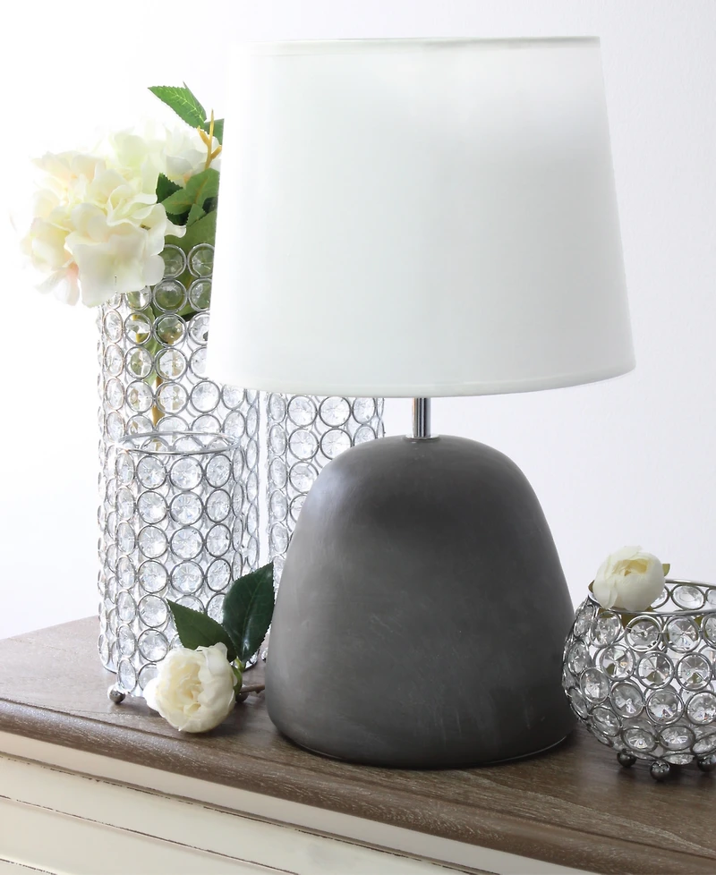 Simple Designs Round Concrete Table Lamp