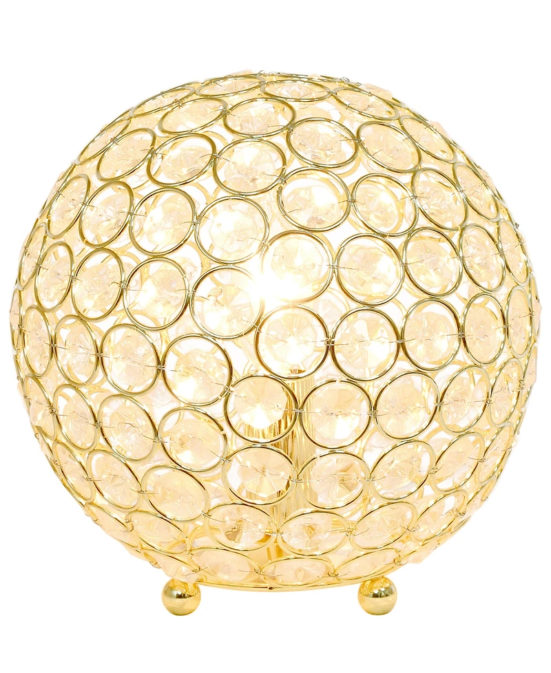 Elegant Designs Elipse 8" Crystal Ball Sequin Table Lamp