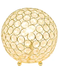 Elegant Designs Elipse 8" Crystal Ball Sequin Table Lamp