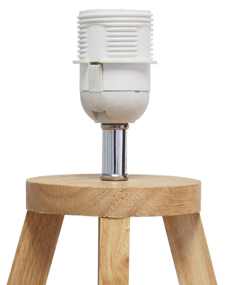 Simple Designs Interlocked Triangular Wood Table Lamp