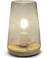 Simple Designs Wired Mesh Uplight Table Lamp