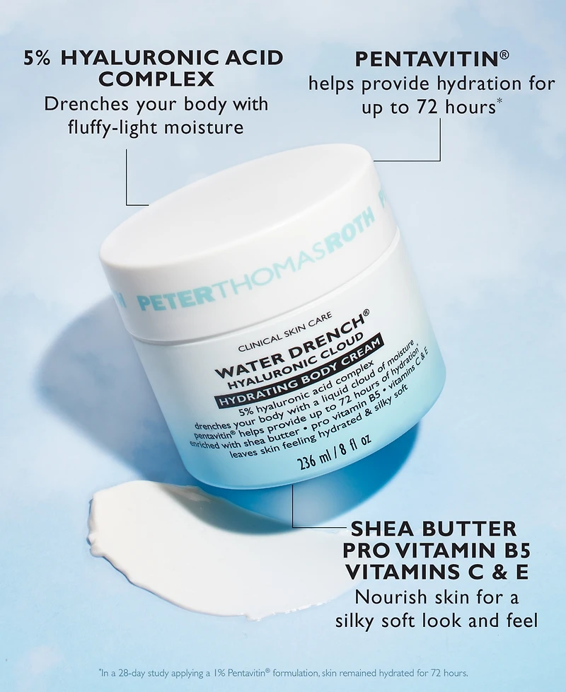 Peter Thomas Roth Water Drench Hyaluronic Cloud Hydrating Body Cream, 8 oz