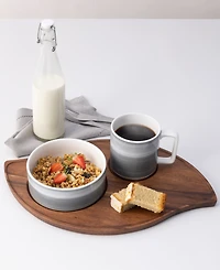 Noritake Kona Wood Wave Serving Tray, 16.75"