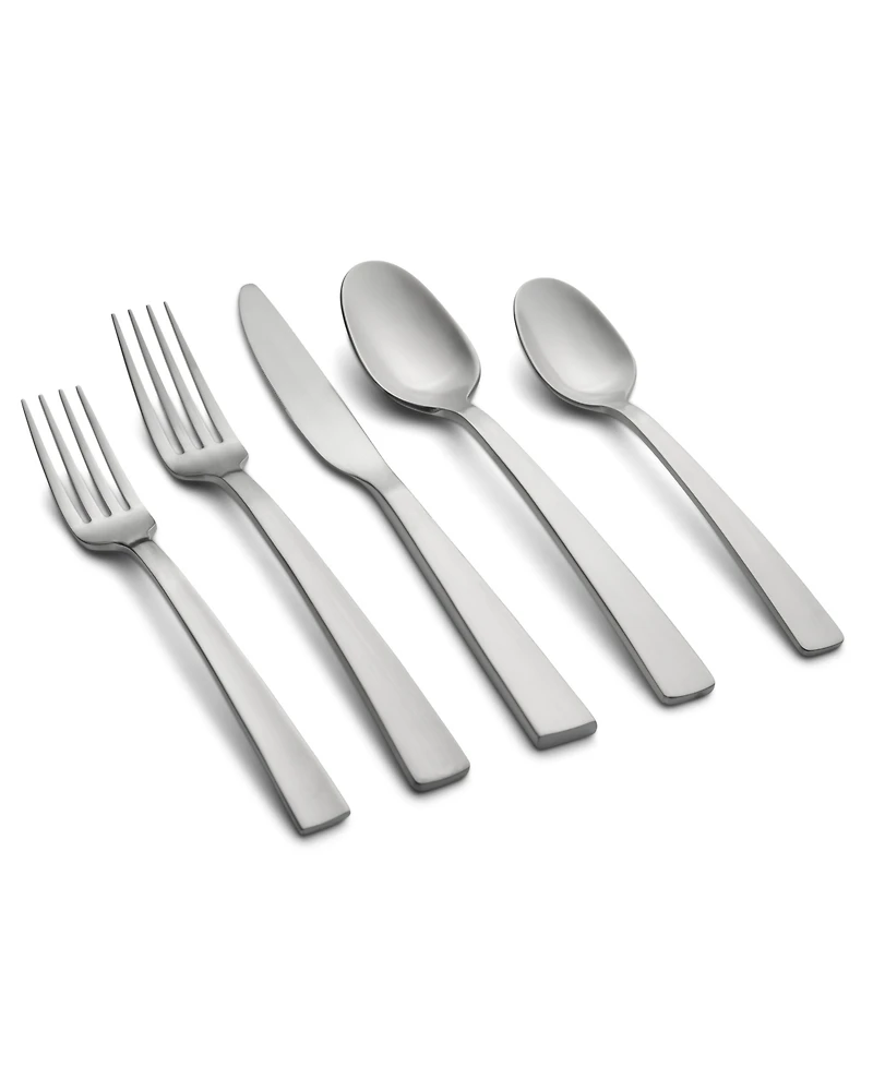 Cambridge Silversmiths Rhyme Mirror With Satin Handles Flatware Set, 20 Piece