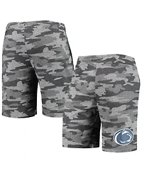 Men's Concepts Sport Charcoal, Gray Penn State Nittany Lions Camo Backup Terry Jam Lounge Shorts