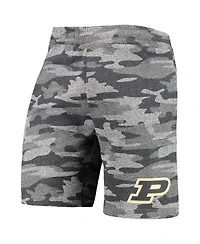 Men's Concepts Sport Charcoal, Gray Purdue Boilermakers Camo Backup Terry Jam Lounge Shorts