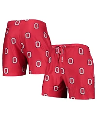 Men's Concepts Sport Scarlet Ohio State Buckeyes Flagship Allover Print Jam Shorts