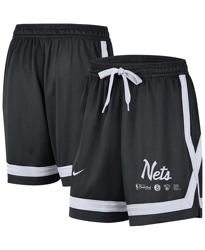 Women's Nike Black Brooklyn Nets Crossover Performance Shorts